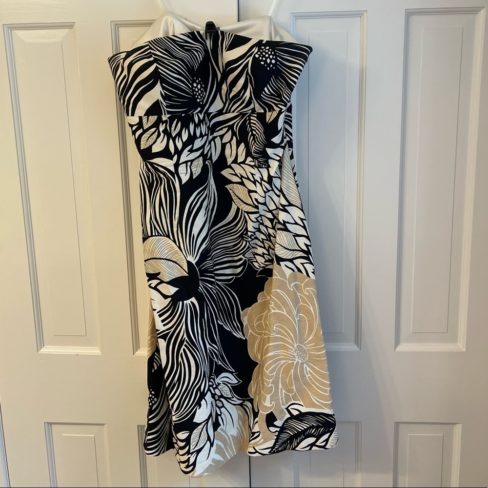 Ann Taylor floral strapless dress